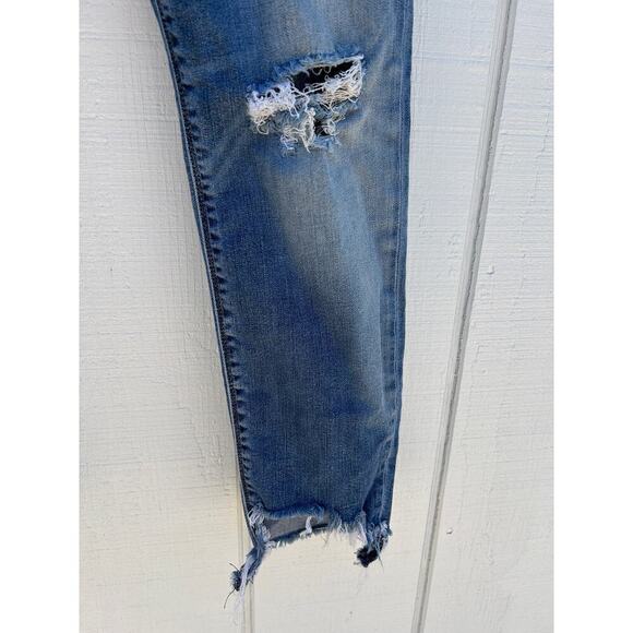 HUDSON Denim Women's Jeans, Raw Hem, Distressed Knees, Size 29 - Picture 4 of 6